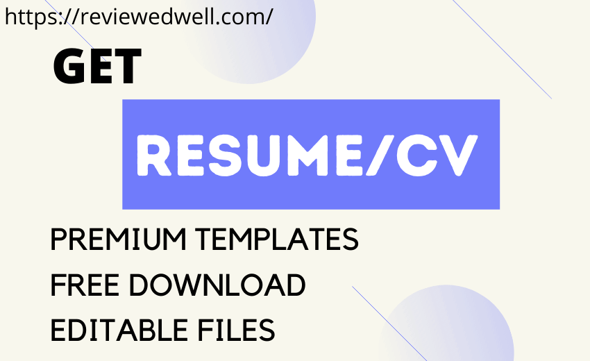 RESUME/CV PREMIUM TEMPLATES FOR EVERY FIELD